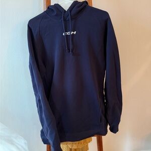 CCM Navy Blue Pullover Hoodie with Chest Logo